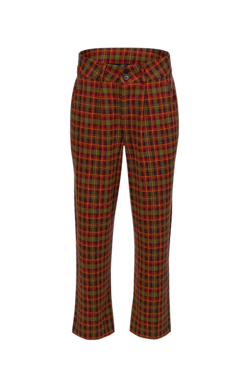 LALAMOUR BROOKLYN TROUSERS SURPLUS AQUARE, SPHAGNUM