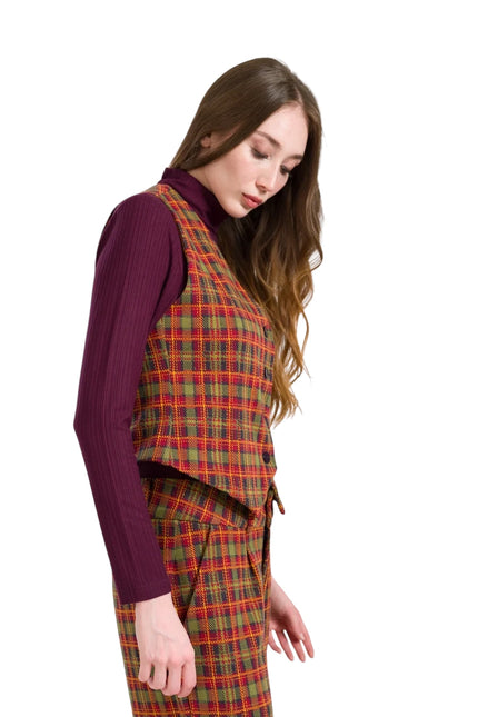 LALAMOUR LILLA GILET SURLUS SQUARE, SPHAGNUM