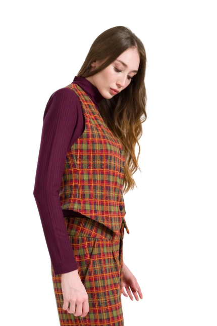 LALAMOUR LILLA GILET SURLUS SQUARE, SPHAGNUM