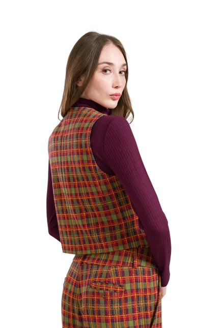 LALAMOUR LILLA GILET SURLUS SQUARE, SPHAGNUM