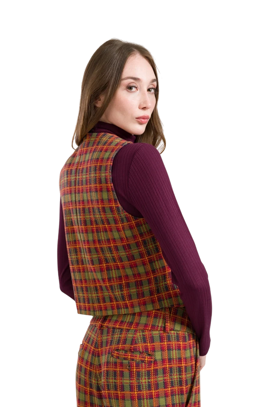 LALAMOUR LILLA GILET SURLUS SQUARE, SPHAGNUM