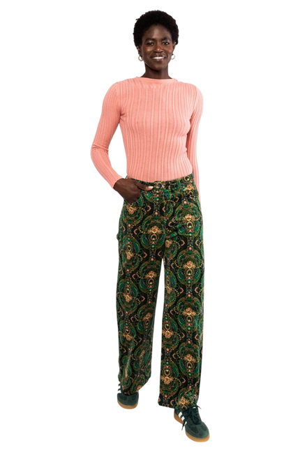 BLUTSGESCHWISTER HIGH WAIST RIBCORD BROEK MARLOTTE, ACADEMIA ROYALE