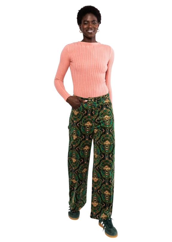 BLUTSGESCHWISTER HIGH WAIST RIBCORD BROEK MARLOTTE, ACADEMIA ROYALE
