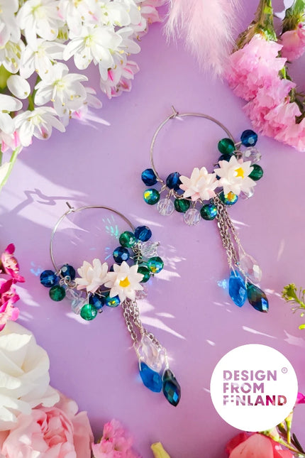 DAUGHTER OF THE NORTH WATER LILY HOOP EARRINGS