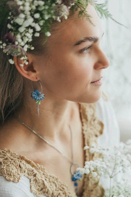 DAUGHTER OF THE NORTH FORGET ME NOT HOOP OORBELLEN