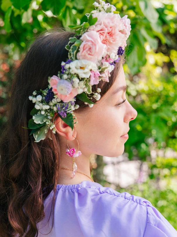 DAUGHTER OF THE NORTH SUMMER ROSE HOOP OORBELLEN
