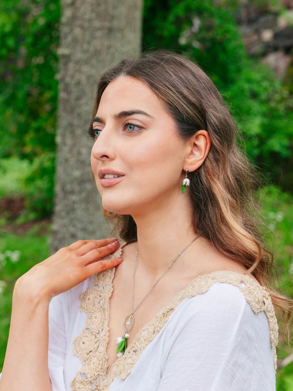 DAUGHTER OF THE NORTH LILY OF THE VALLEY STUD EARRINGS – 18K GOLD PLATED