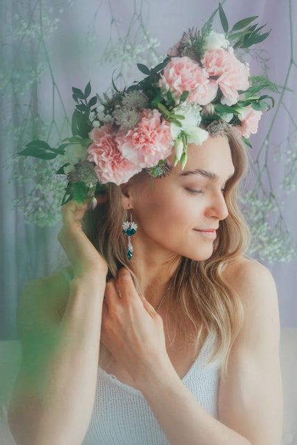 DAUGHTER OF THE NORTH WATER LILY HOOP EARRINGS