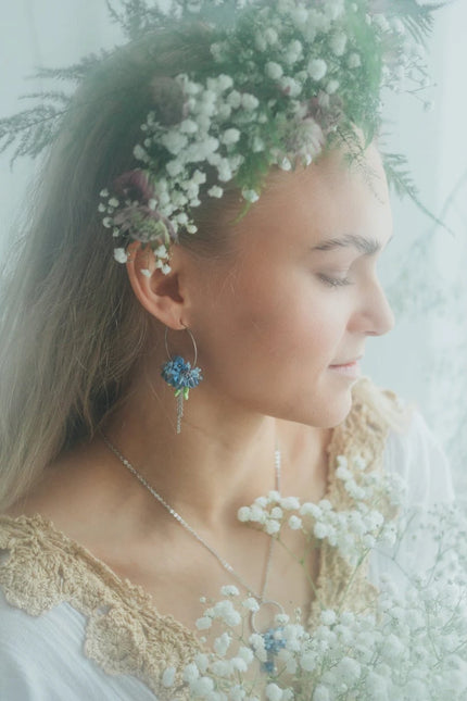 DAUGHTER OF THE NORTH FORGET ME NOT HOOP OORBELLEN