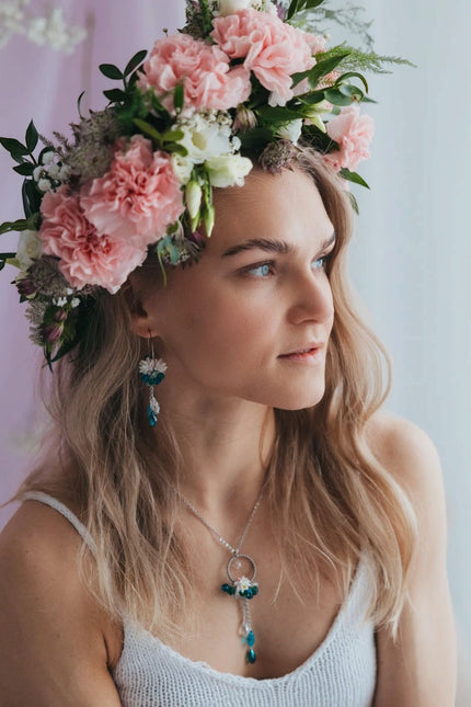 DAUGHTER OF THE NORTH WATER LILY HOOP EARRINGS
