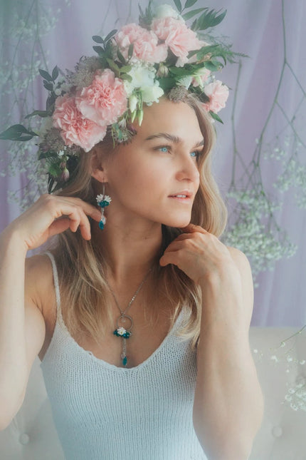 DAUGHTER OF THE NORTH WATER LILY HOOP EARRINGS