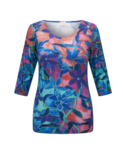 BASIC SHIRT 3/4 SLEEVE TOP TPFA8 MULTI