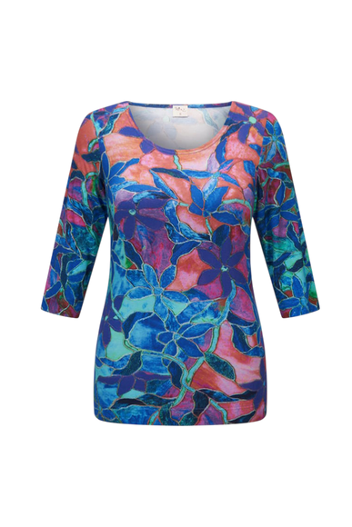 BASIC SHIRT 3/4 SLEEVE TOP TPFA8 MULTI