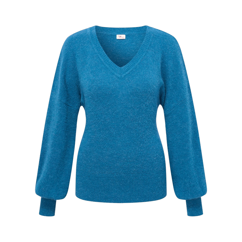 HEART ANTIQUA SWEATER ALPACA, PETROL