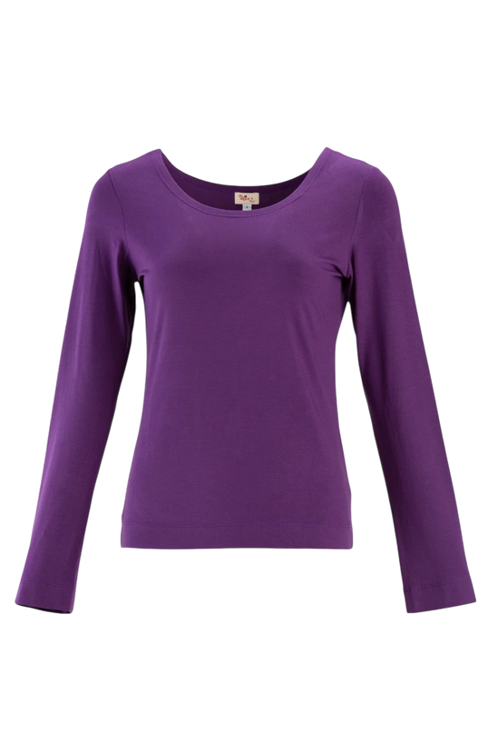 HEART BASIC SHIRT LONG SLEEVE, PURPLE