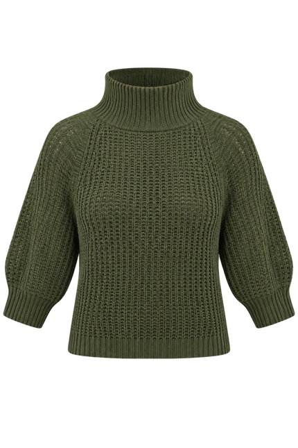 Heart sweater Bergamo, Olive