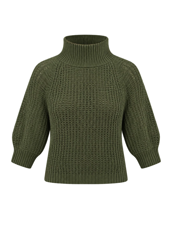 HEART SWEATER BERGAMO, OLIVE