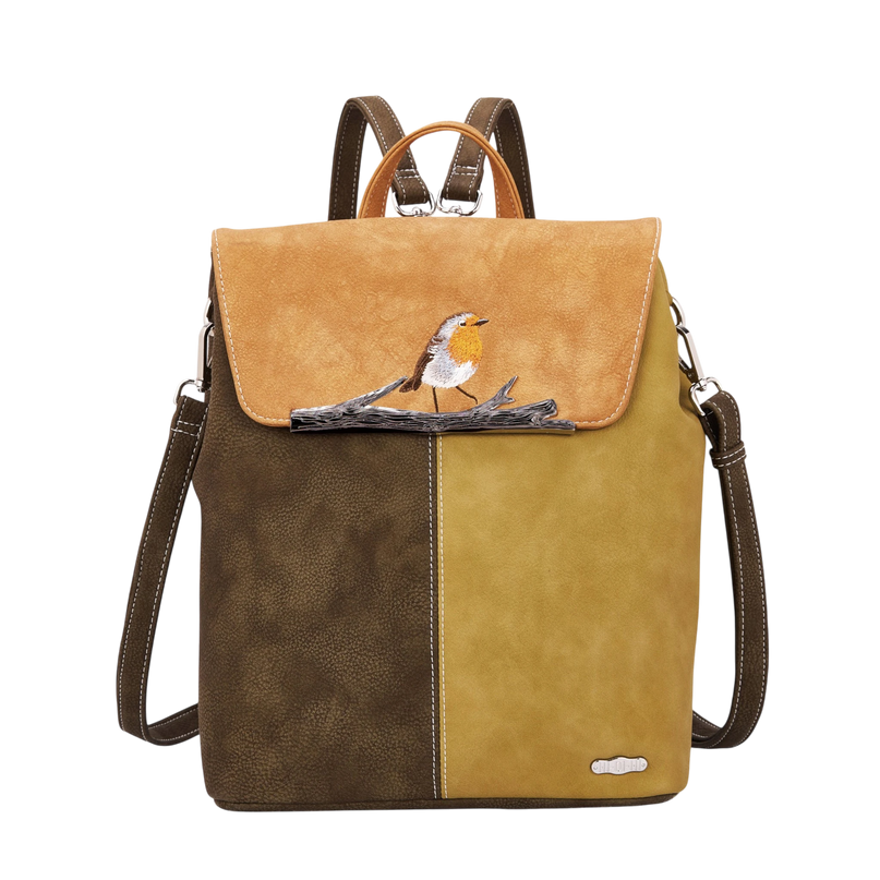 HI-DI-HI HAND/ SCHOUDER/ RUGZAK TIMBER BRUIN/ BEIGE, PIMPELMEES