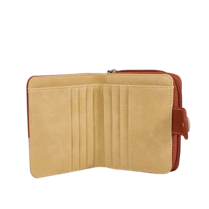 HI-DI-HI PORTEMONEE,  TERRACOTTA EN COGNAC