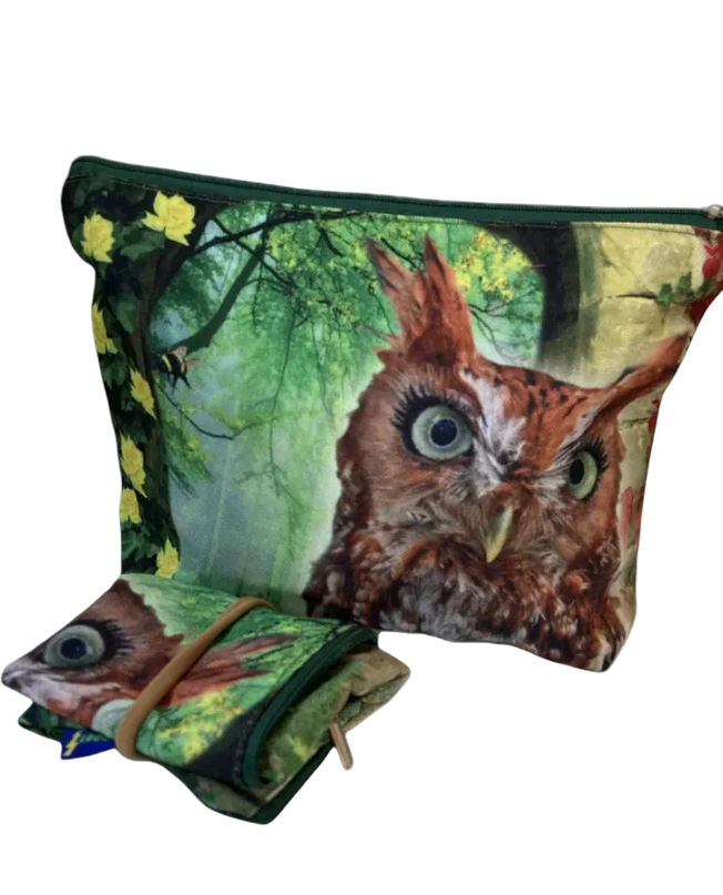 KUNSTBOER FOLDABLE PENCIL BAG FOX & OWL