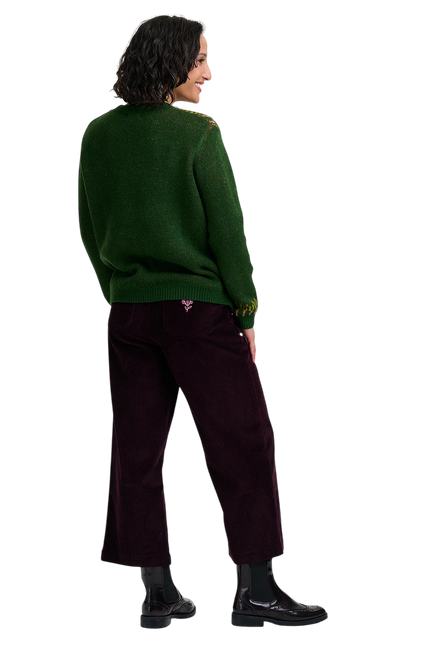 SUGARHILL BRIGHTON LAVERNE JUMPER, GREEN ALLOTMENT FAIRISLE