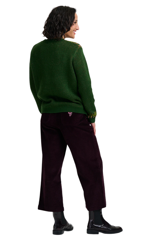SUGARHILL BRIGHTON LAVERNE JUMPER, GREEN ALLOTMENT FAIRISLE