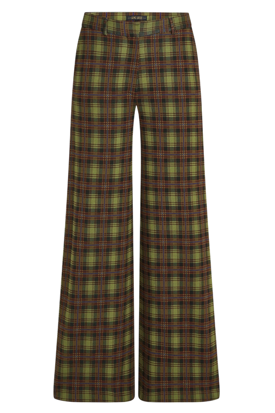 KING LOUIE FEDERICA PANTS TIMBER CHECK, MULTI COLOR