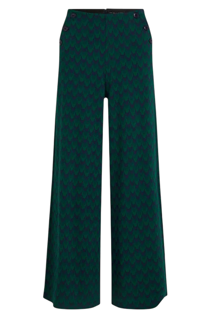 King Louie Pia Pants Duffy Jacquard Evening Blue