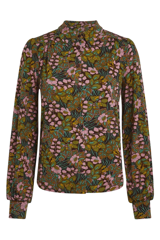 King Louie Carina Blouse Sierra, bitter chocolate