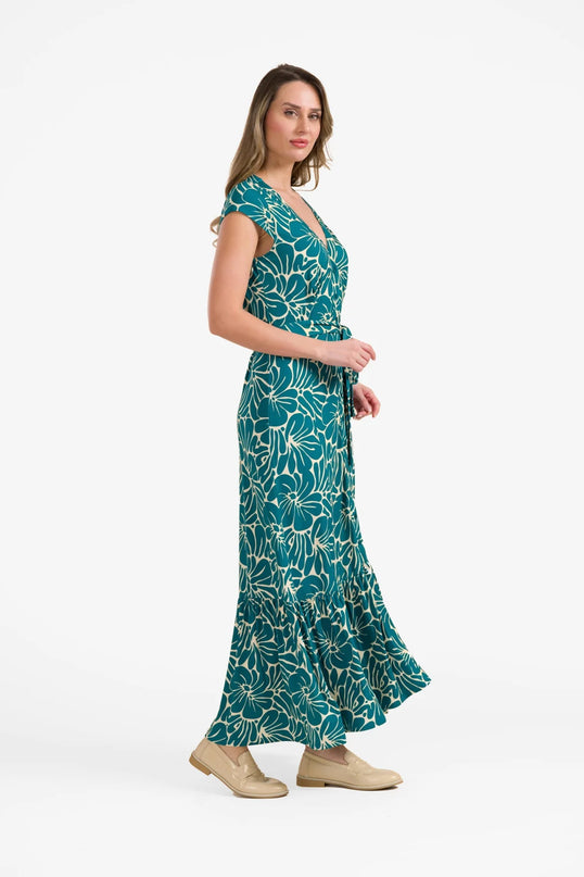 Maud Maxi Dress Flower Flake