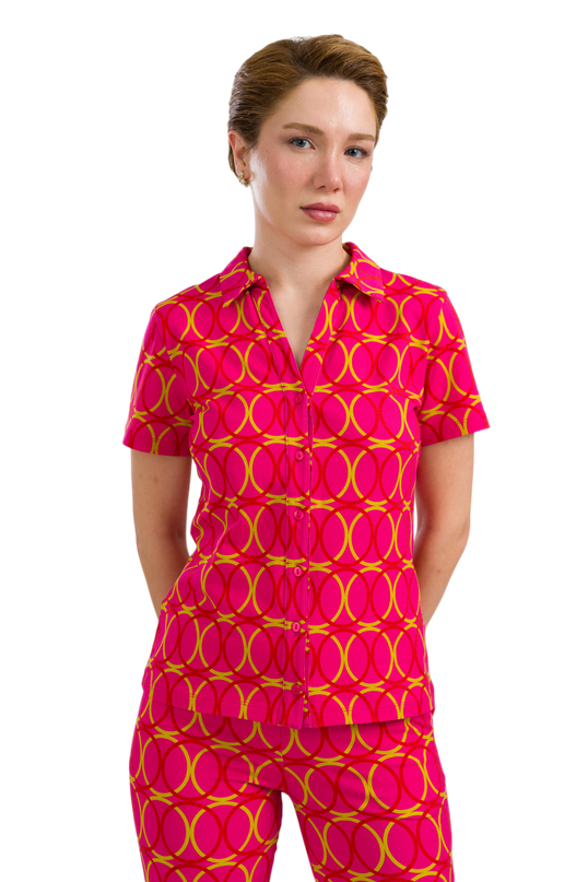 Lena Blouse Short Sleeve Bubble Beat