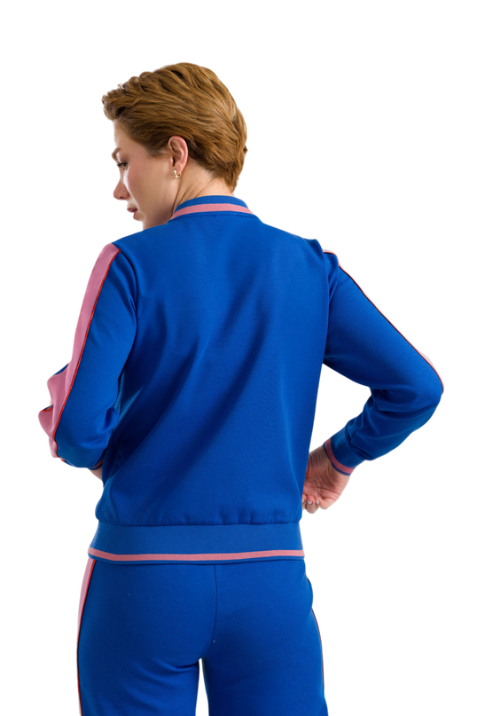 Nora Bomber Jacket - Punta Di Roma Blue