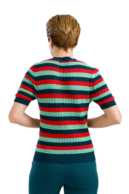 Knitwear Sweater V-Neck Short Sleeve