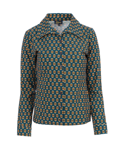 Sara Blouse Jersey, porto blue