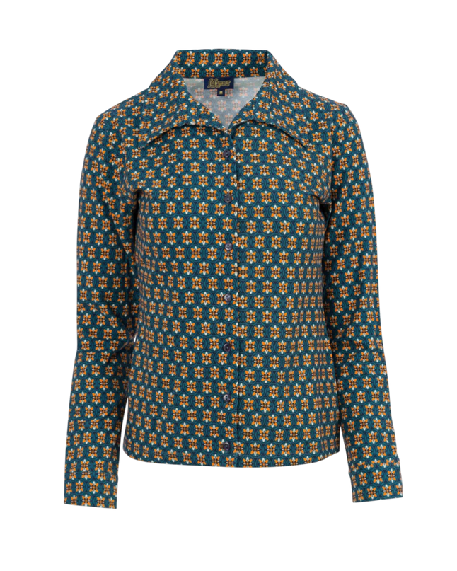 Sara Blouse Jersey, porto blue