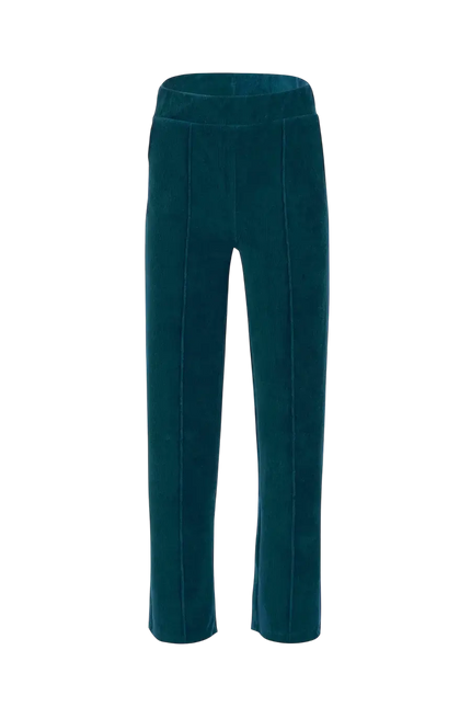 PANTALONI HAILEY RIB VELOUR PETROL