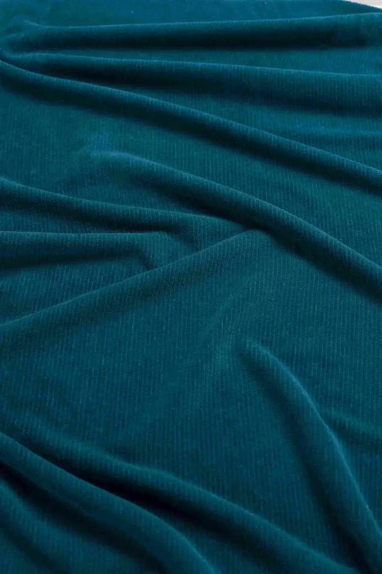 HAILEY TROUSERS RIB VELOUR PETROL