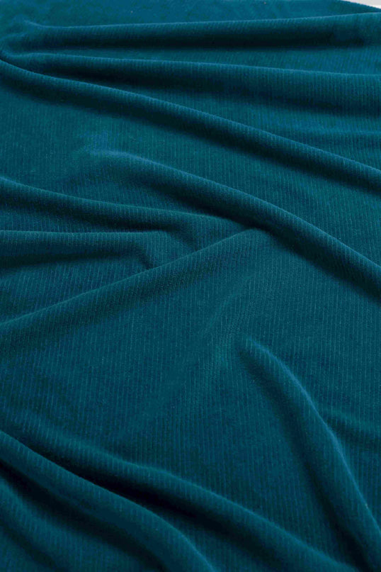 HAILEY TROUSERS RIB VELOUR PETROL