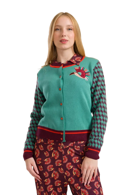 Knitwear Cardigan bird of paradise