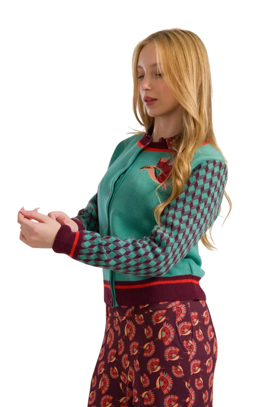 Knitwear Cardigan bird of paradise