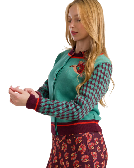 Knitwear Cardigan bird of paradise