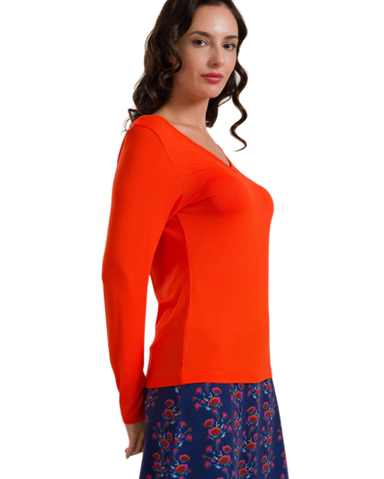 Lynn Top, ecovero plain red