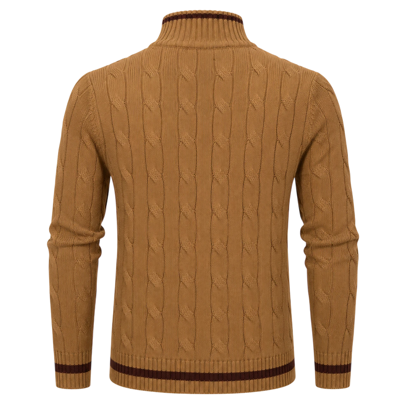 MADCAP ENGLAND GATSBY CABLE KNIT CARDIGAN, FALL LEAF