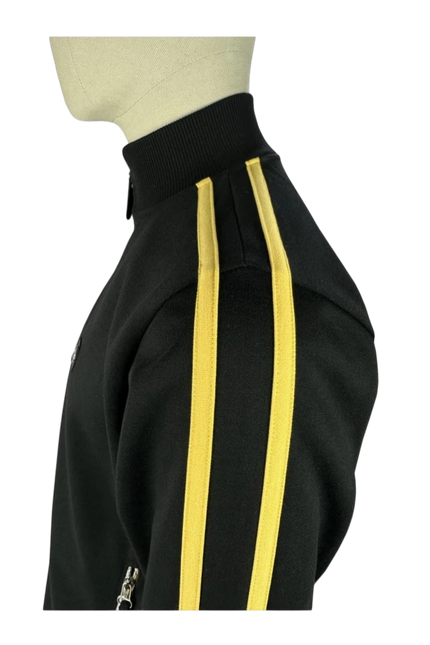 TROJAN TWIN STRIPE CONTRAST ZIP TRACK TOP TR/9100, BLACK