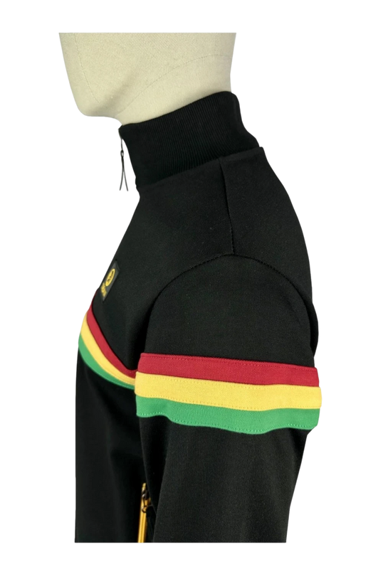TROJAN RETRO STRIPE TRACK TOP TR/9102, BLACK