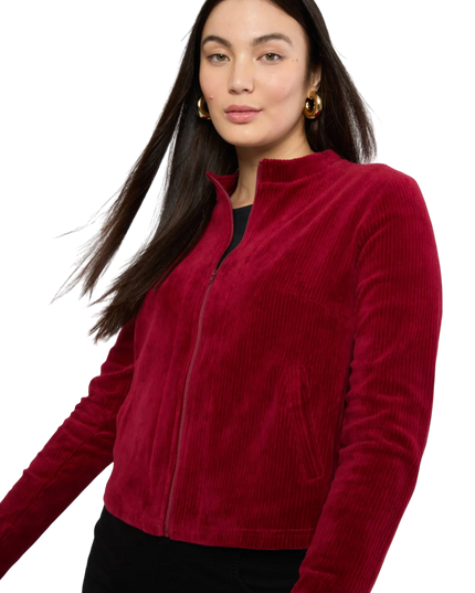 Jolly Zip Up fine needle red