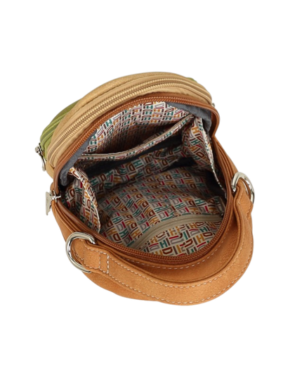 Ditty Hand-/schoudertas/crossbody L. green/Peach/Orange - Roodborstje