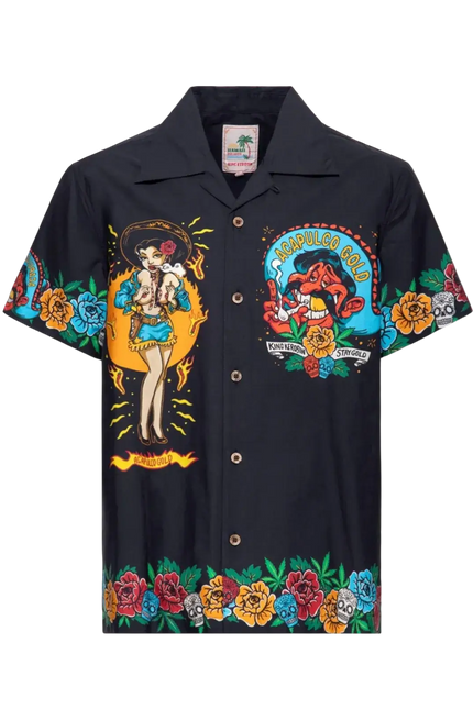 Hawaii Shirt Acapulco Gold Black