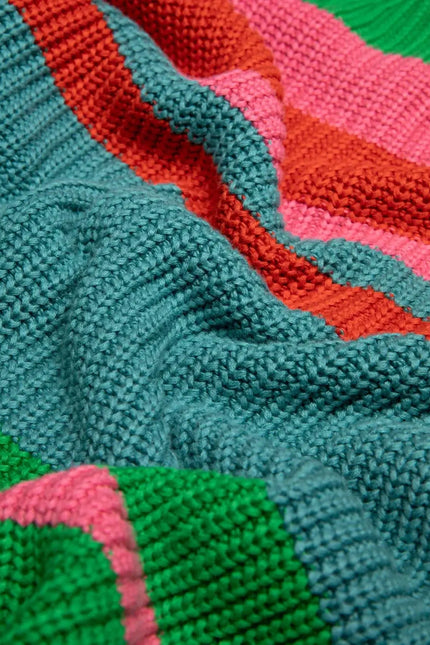 BLUTSGESCHWISTER trui Braid up your Life winter colors stripe