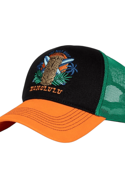 KING KEROSIN TRUCKERCAP HONOLULU, BLACK